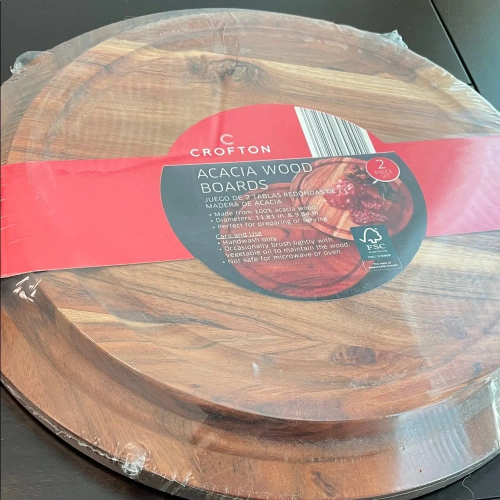Crofton Acacia Wood Boards - Natural Brown - Picture 4 of 4